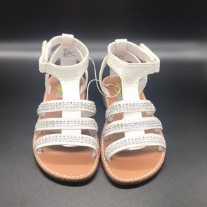 Little girls  size 10 white sandals